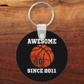 Porte-clés 10e Anniversaire Basketball Lover Cadeau 10 ans V (Recto)