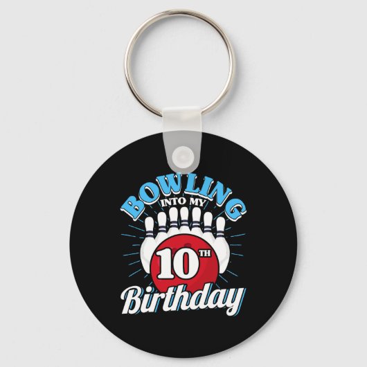 Porte-clés 10e anniversaire Bowling Thème Bowling Into Annive (Recto)