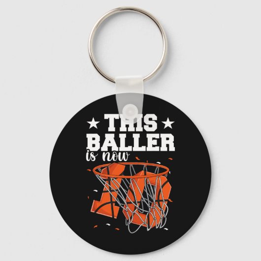 Porte-clés 10e anniversaire garçons de basket-ball (Recto)