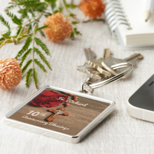 Porte-clés 10ème anniversaire de classification de prêtre