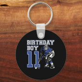 Porte-clés 11 ans de hockey sur glace Thème Anniversaire 11e (Recto)