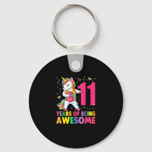 Porte-clés 11 Ans Unicorne Flossing 11e Anniversaire Girl U