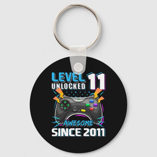 Porte-clés 11 Déverrouillé Awesome 2011 jeu vidéo 11e anniver (Recto)