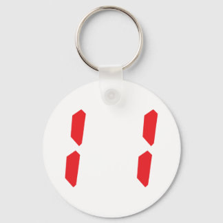 Porte-clés 11 onze réveil rouge numéro numérique