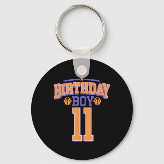 Porte-clés 11e anniversaire garçon Bysketbyll Lover 11 ans Bd (Recto)