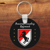 Porte-clés 11e RÉGIMENT DE CAVALERIE ARMOIRE BLACKHORSE (Recto)