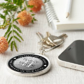 Porte-clés 11ème anniversaire de Mariage en acier (Côté)