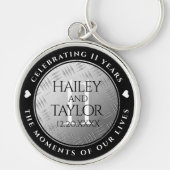 Porte-clés 11ème anniversaire de Mariage en acier (Devant)