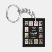 Porte-clés 12 Collage Photo Temps Avec Citation Familiale Noi (Devant gauche)