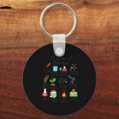 Porte-clés 12 Days Of Science Funny Science Teacher Christmas (Recto)