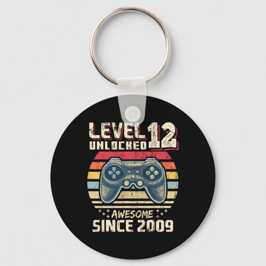 Porte-clés 12 Déverrouillé Awesome 2009 jeu vidéo 12e anniver (Recto)
