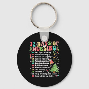 Porte-clés 12 Jour D'Infirmière Hôpital Noël Infirmière Noël
