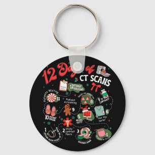 Porte-clés 12 Jours De Scans Ct De Noël Ct Tech Scan De Chat