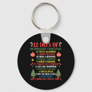 Porte-clés 12 Jours De Thérapeute Respiratoire Noël Drôle R