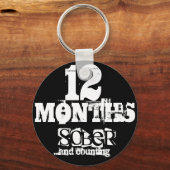Porte-clés 12 Months Sobriety (Recto)