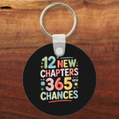 Porte-clés 12 New Chapters 365 Chances Insrational Quote For  (Recto)