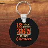 Porte-clés 12 New Chapters 365 Chances Motivational (Recto)