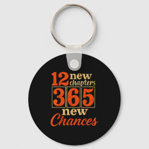 Porte-clés 12 nouveaux chapitres 365 chances Motivation 