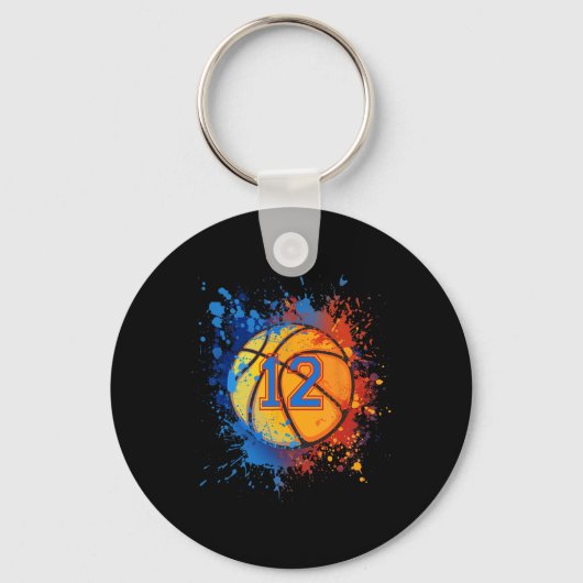 Porte-clés 12 Years Old 12 Birthday Basketball Poison For Boy (Recto)