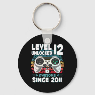 Porte-clés 12ans Anniversaire Son Garçon Amusant Gamer 12ème