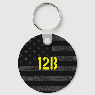 Porte-clés 12B Combat Engineer Subdued American Flag
