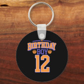 Porte-clés 12e anniversaire garçon de basketball Lover 12 ans (Recto)