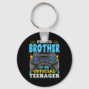 Porte-clés 13e anniversaire Fière Frère Officiel Adolescent V