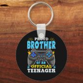 Porte-clés 13e anniversaire Fière Frère Officiel Adolescent V (Recto)