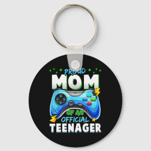 Porte-clés 13e anniversaire Fière Maman Officielle Adolescent