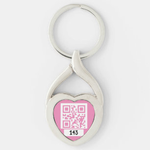 Porte-clés 143 message secret de code QR, décodez-le, dites-l