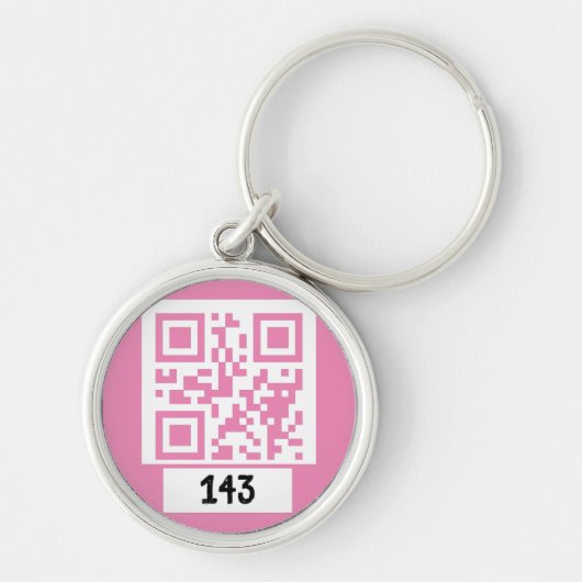 Porte-clés 143 message secret de code QR, décodez-le, dites-l (Devant)