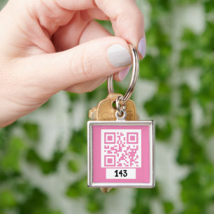 Porte-clés 143 message secret de code QR, décodez-le, dites-l