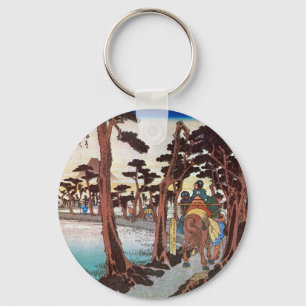 Porte-clés 15. 吉原宿, 広重 Yoshiwara-juku, Hiroshige, Ukiyo-e