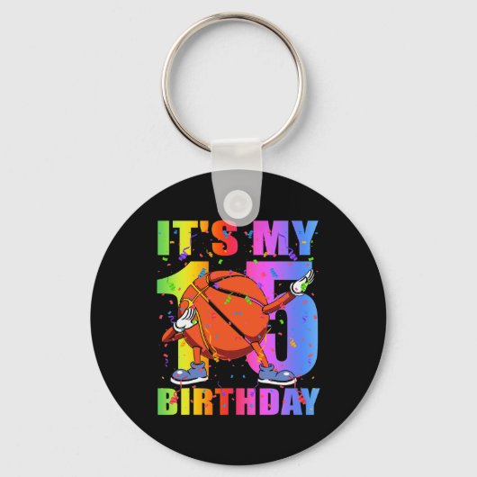 Porte-clés 15 ans 15e Basketball Anniversaire Thème B (Recto)
