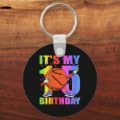 Porte-clés 15 ans 15e Basketball Anniversaire Thème B (Recto)