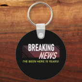 Porte-clés 15 ans de travail Anniversaire 15e période d'emplo (Recto)