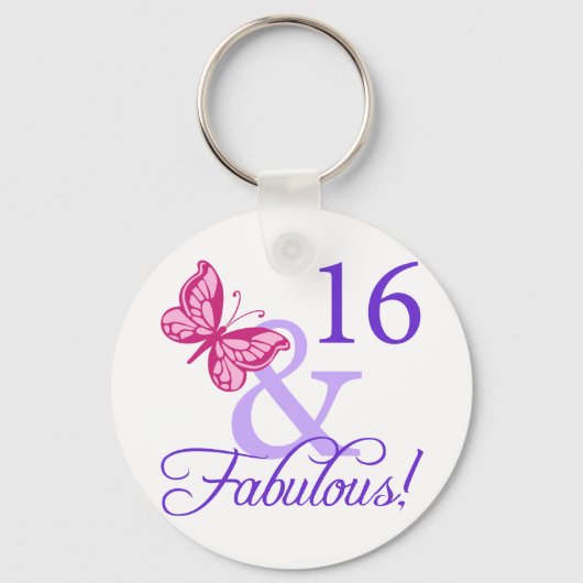 Porte-clés 16 Et Fabuleux anniversaire (Recto)