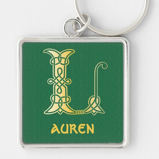 Porte-clés 16e siècle Celtic Knot Capitale décorative L (Devant)