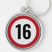 Porte-clés 16th Birthday Speed Limit (Devant)