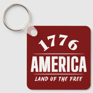 PORTE-CLÉS 1776 AMÉRIQUE TERRE DE LIBERTÉ 4 JUILLET LIBERTÉ