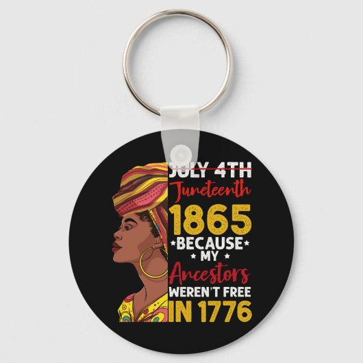 Porte-clés 1776 : Mon ancêtre n'était pas libre 1776 (Recto)