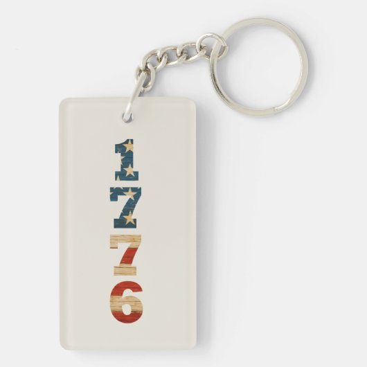 Porte-clés 1776 Patriotic American Flag (Dos)