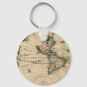 Porte-clés 17ème Nouvelle carte du monde