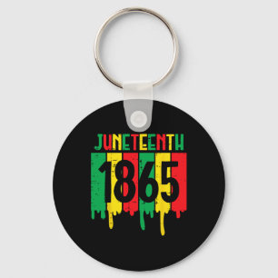 Porte-clés 18 juin 1865 Drip African American Men Femmes Ki