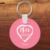 Porte-clés 18e anniversaire du Mariage porcelaine traditionne (Recto)