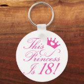 Porte-clés 18e anniversaire Princesse (Recto)