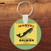 Porte-clés 1930s Marvel saumon peut étiquette (Recto)