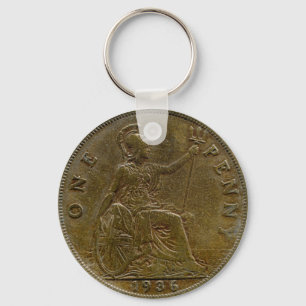 Porte-clés 1936 British penny keychain
