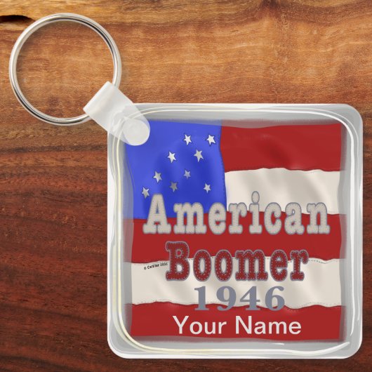 Porte-clés 1946 Anniversaire Baby Boomer porte - clés (Recto)