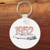 Porte-clés 1952 Cadillac Coupe De Ville, convertible blanc (Recto)